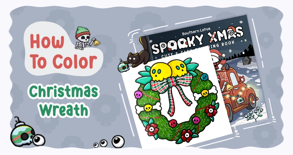 HOW TO COLOR - CHRISTMAS WREATH