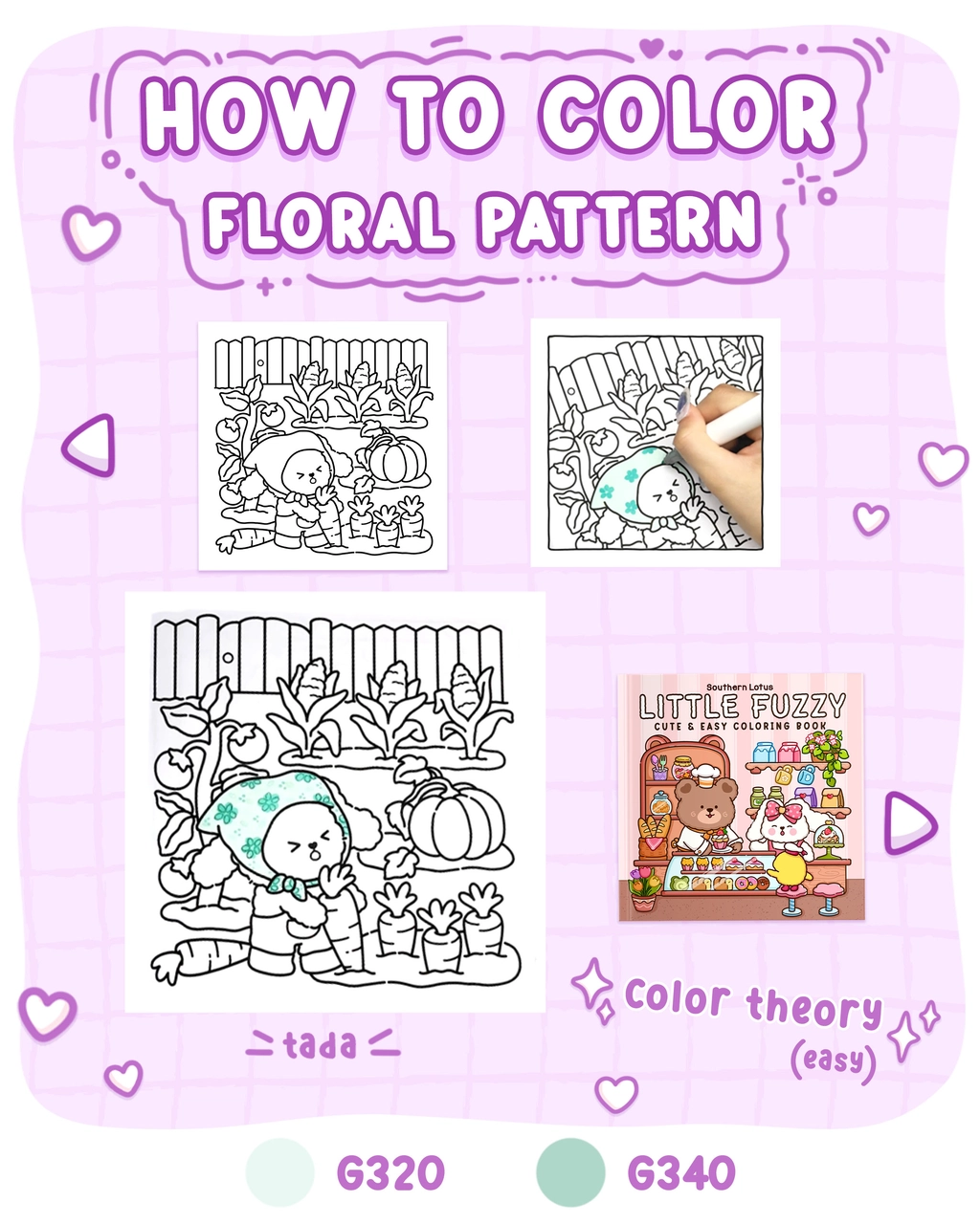 How to Color Floral Pattern