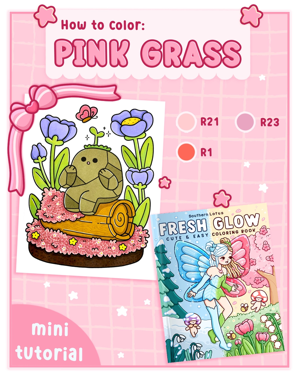How to Color Pink Grass