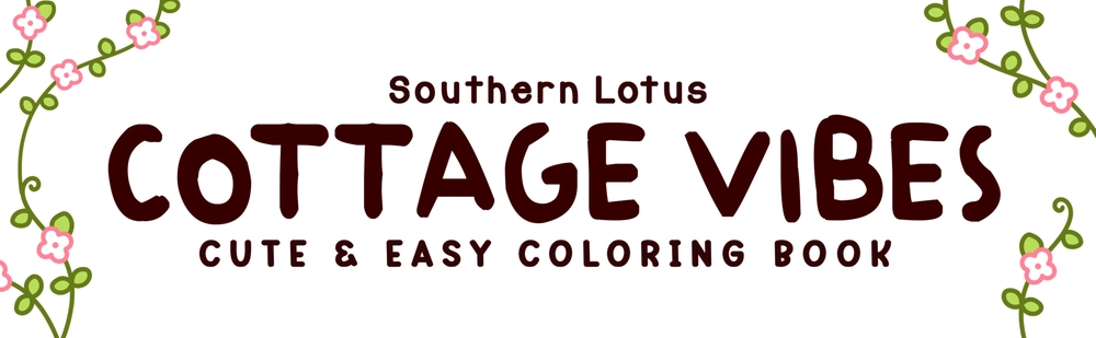 Cottage Vibes Cute & Easy Coloring Book - content plus - 0