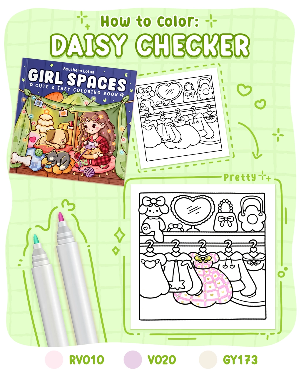 How to Color Daisy Checker