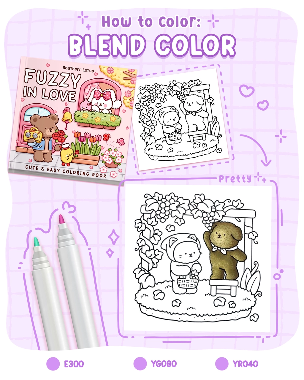How to Color a Fuzzy Bear Using Blending Techniques