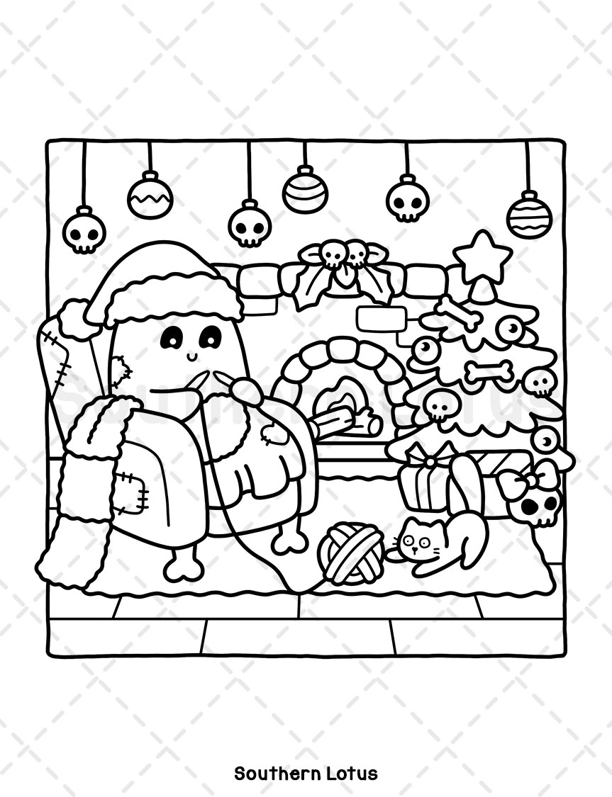 ◇賛多のサプライズメリークリスマススーパーセール☆絶版本？「字喃チュウノム字典」 スプーキーなクリスマスの塗り絵本 - Download Free Coloring