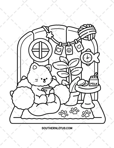 Little Fuzzy Cute & Easy Coloring Book - 4