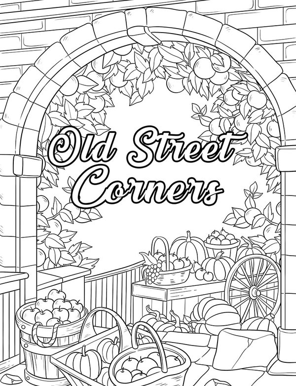 Old Street Corners Coloring Book - 3