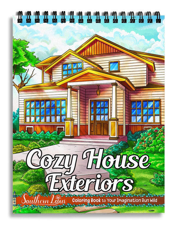 Cozy House Exteriors Coloring Book - 2
