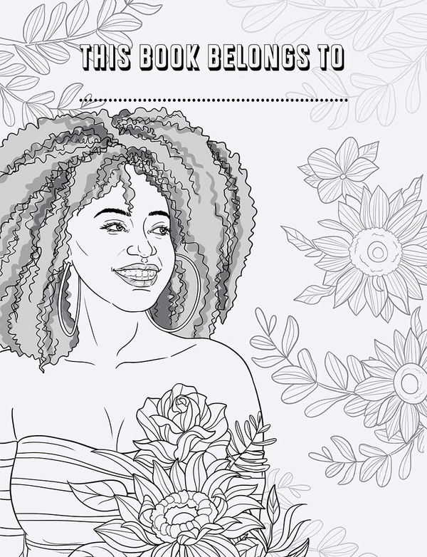 Black Women Power Coloring Book - 4