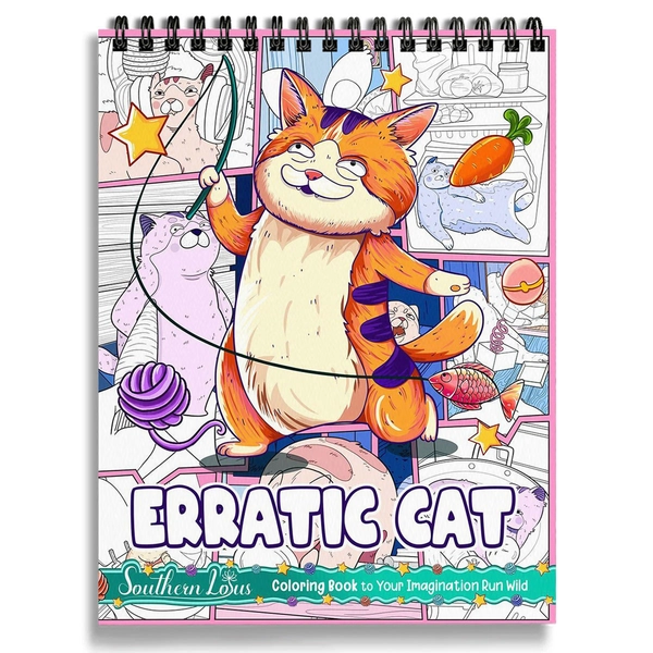 Erratic Cat Coloring Book - 2