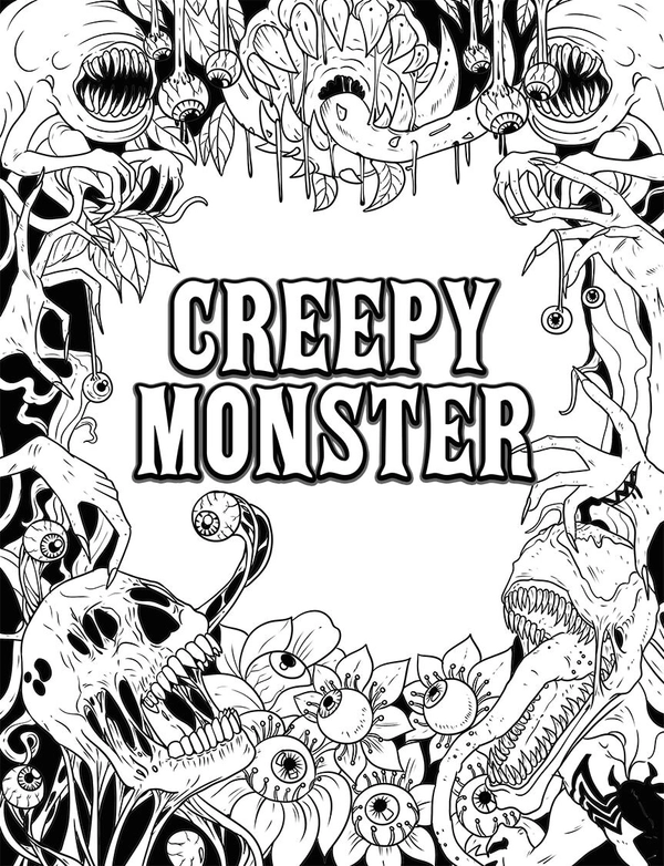 Creepy Monster Coloring Book - 3