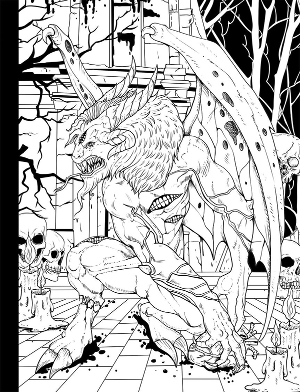 Creepy Monster Coloring Book - 5