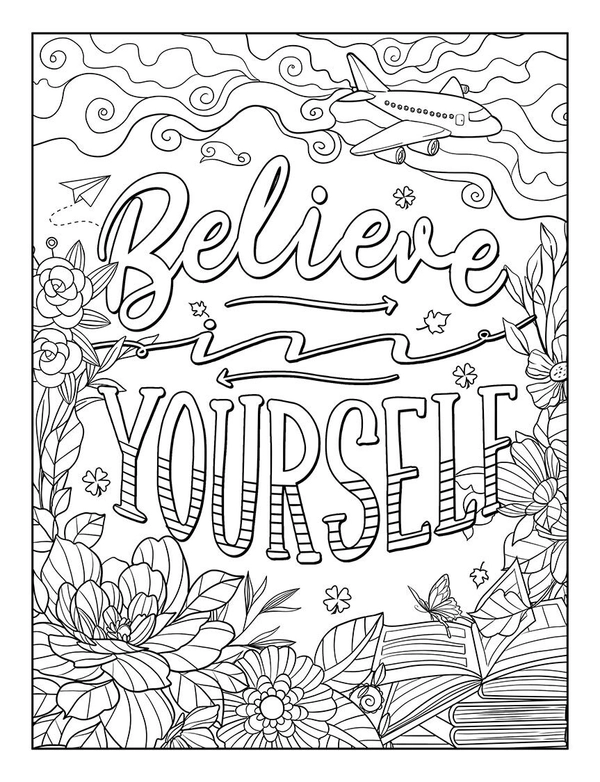Believe In Yourself Coloring Book - 3