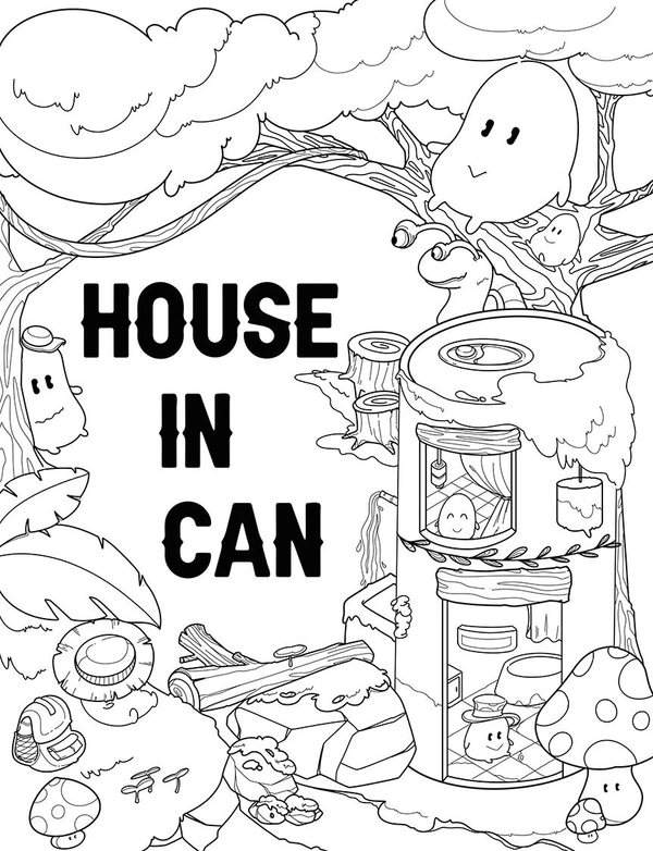 House In Can Coloring Book - 3