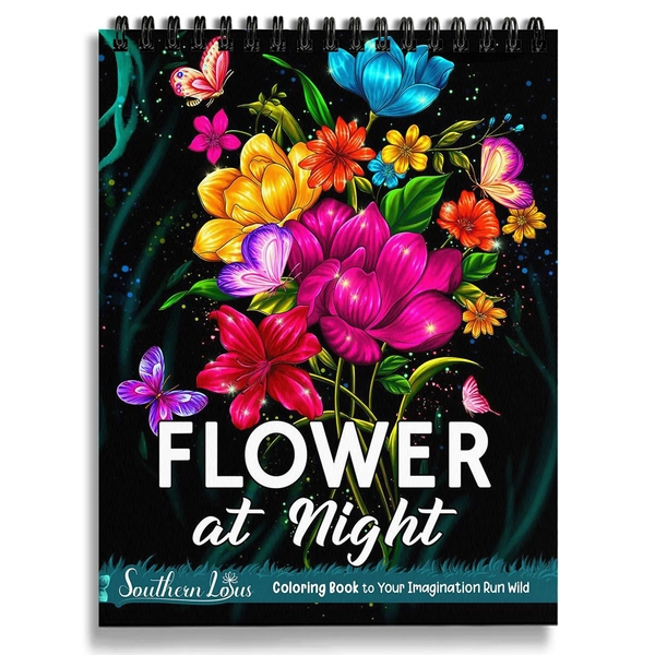Flowers At Night Coloring Book - 2