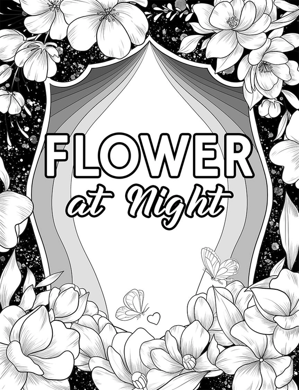 Flowers At Night Coloring Book - 3