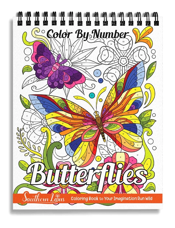 Color By Number Butterflies Coloring Book - 2