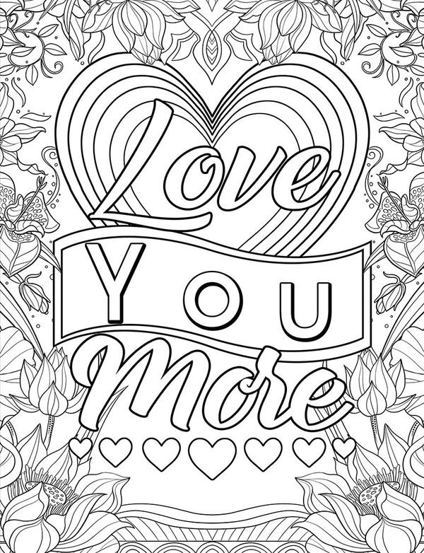 Love You More Coloring Book - 3