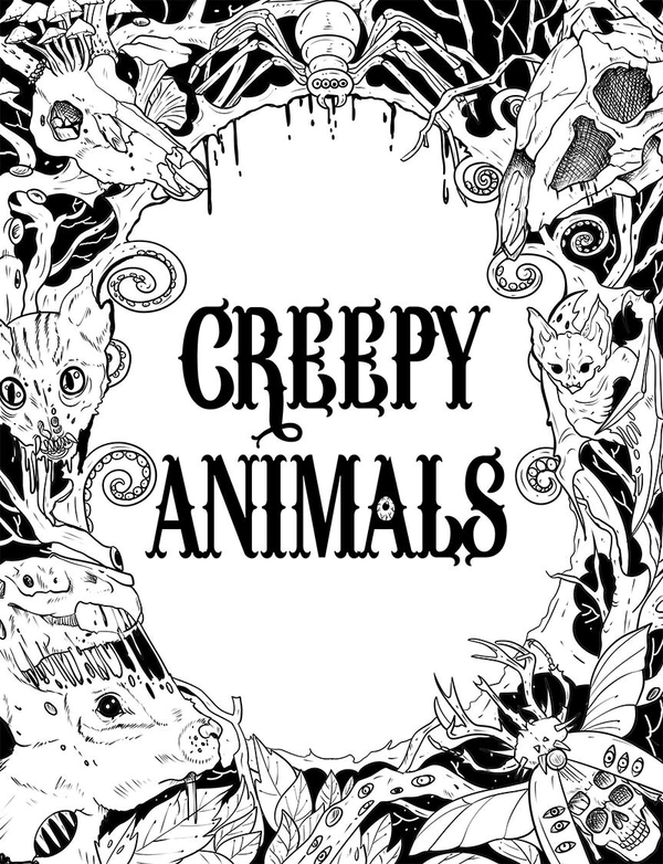 Creepy Animals Coloring Book - 3