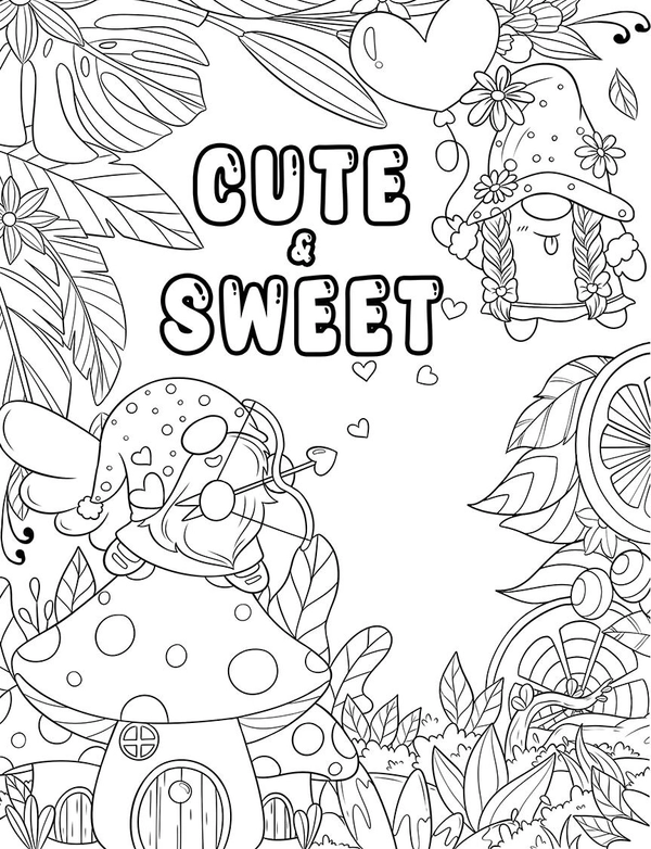 Cute & Sweet Coloring Book - 3
