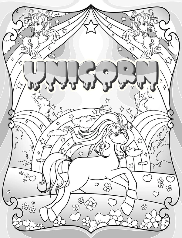 Unicorn Coloring Book - 3