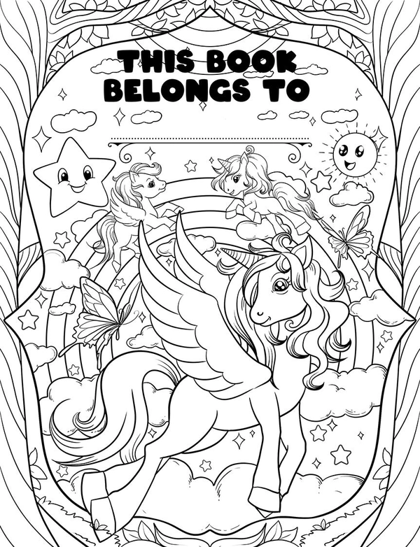Unicorn Coloring Book - 4