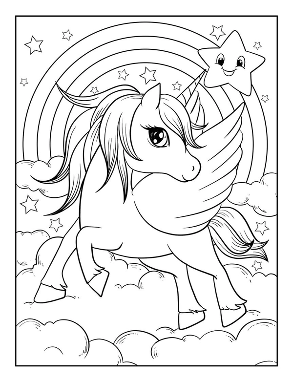 Unicorn Coloring Book - 5