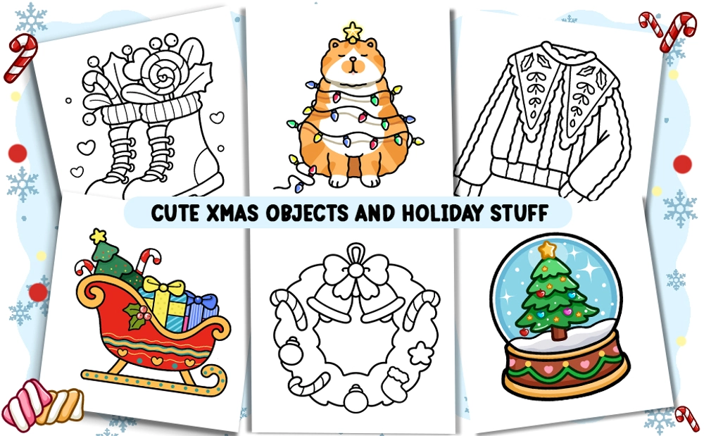 Xmas Cutie Coloring Book - content plus - 1