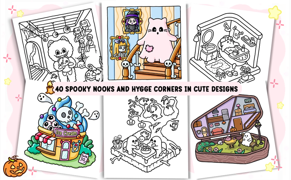 Spooky Corner Coloring Book - content plus - 1
