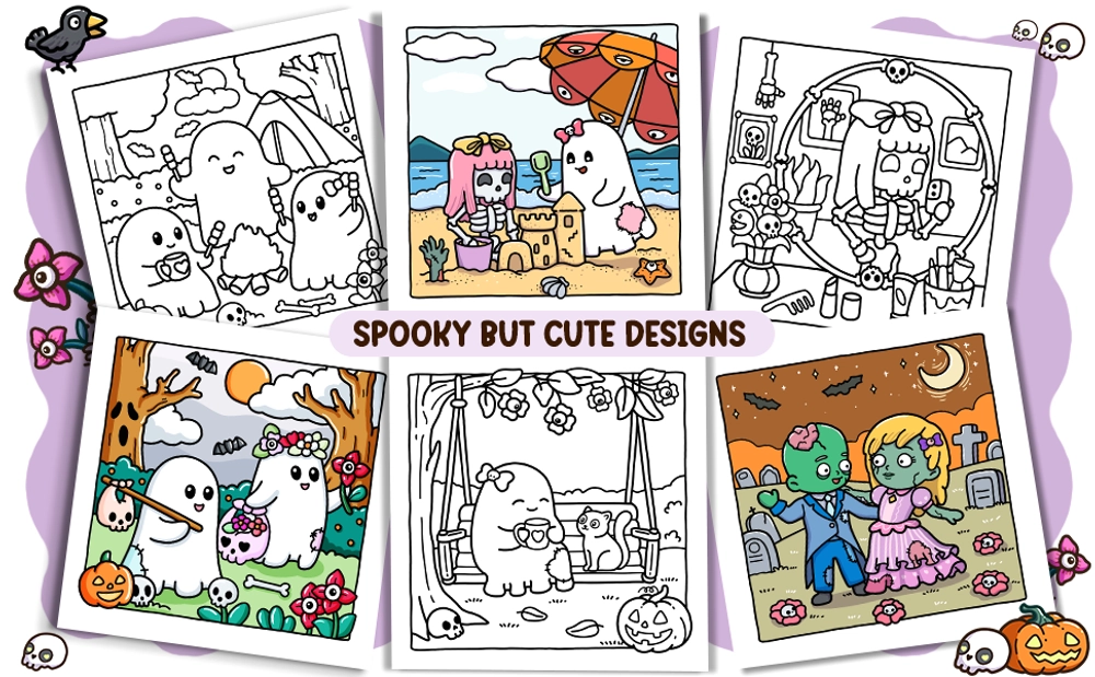 Very Demure Very Spooky Coloring Book - content plus - 1