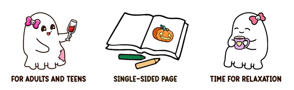 Very Demure Very Spooky Coloring Book - content plus - 2
