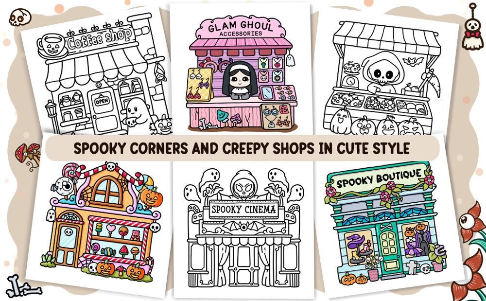 Spooky Shop Coloring Book - content plus - 1