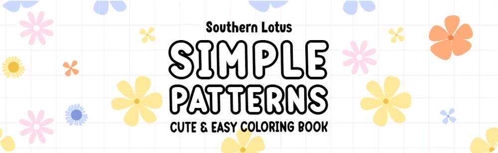 Simple Pattern Cute & Easy Coloring Book - content plus - 0
