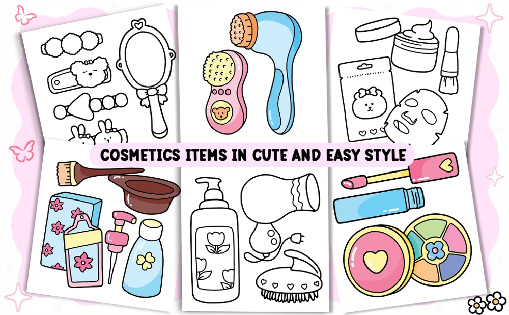 Beauty Stuff Cute & Easy Coloring Book - content plus - 1