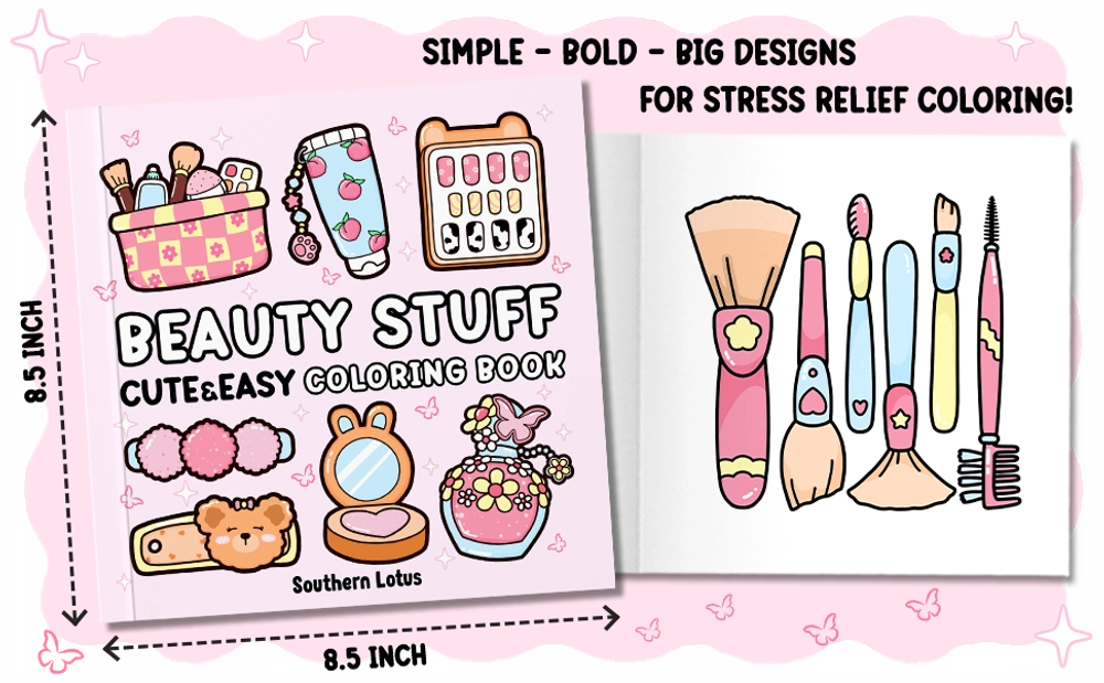Beauty Stuff Cute & Easy Coloring Book - content plus - 3