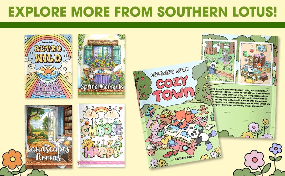 Cozy Town Coloring Book - content plus - 3