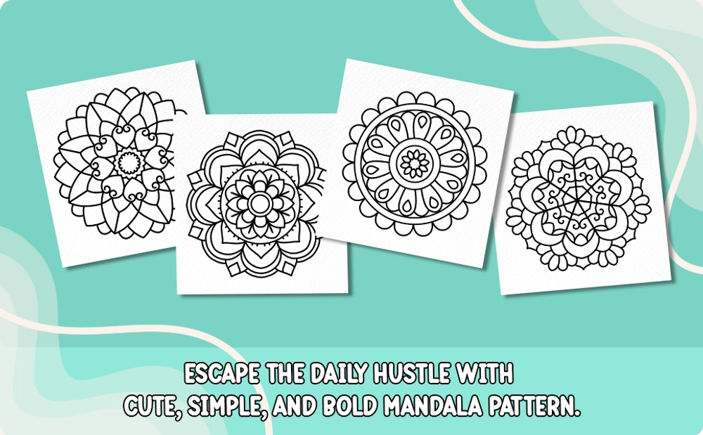 Mandala Bold & Easy Coloring Book - content plus - 1