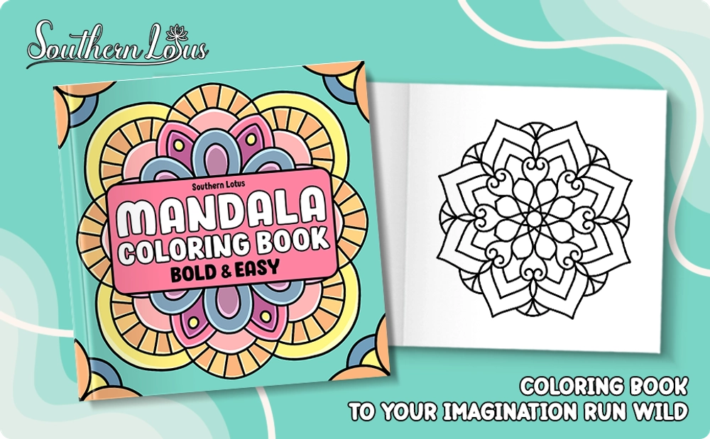 Mandala Bold & Easy Coloring Book - content plus - 3