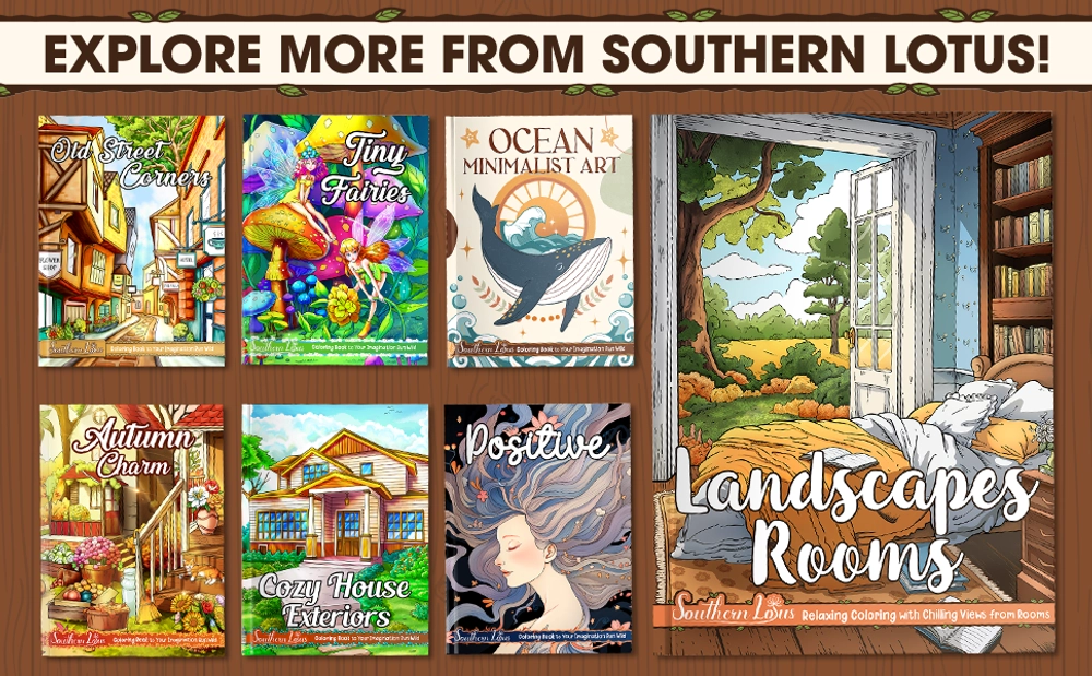 Landscapes Rooms Coloring Book - content plus - 3