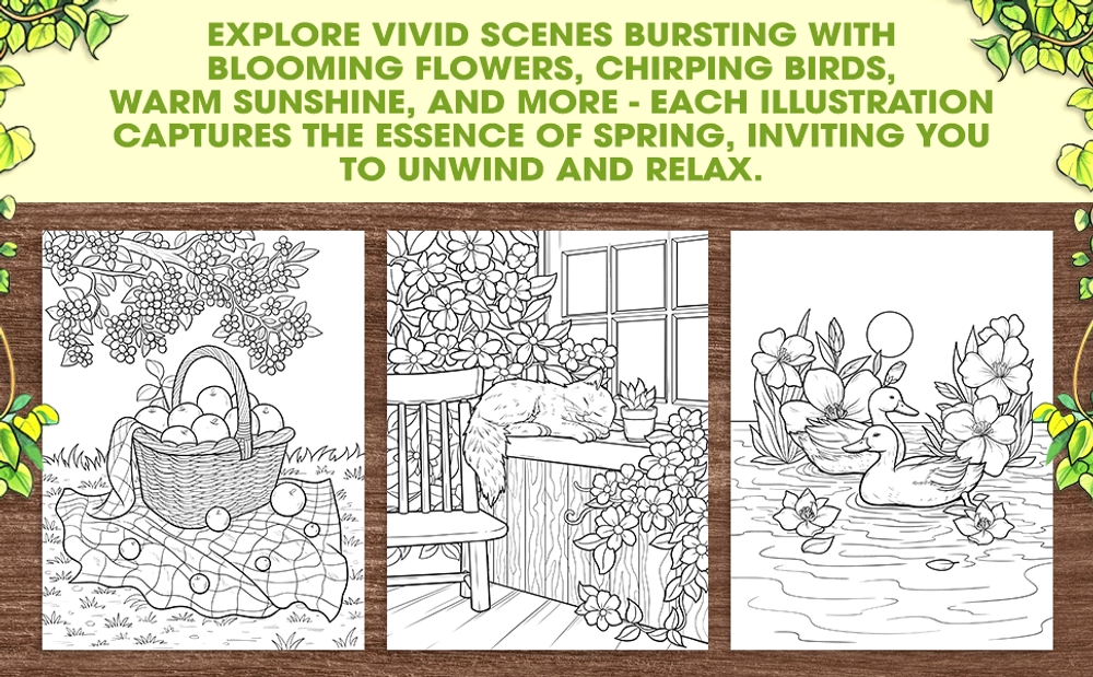 Spring Moments Coloring Book - content plus - 2