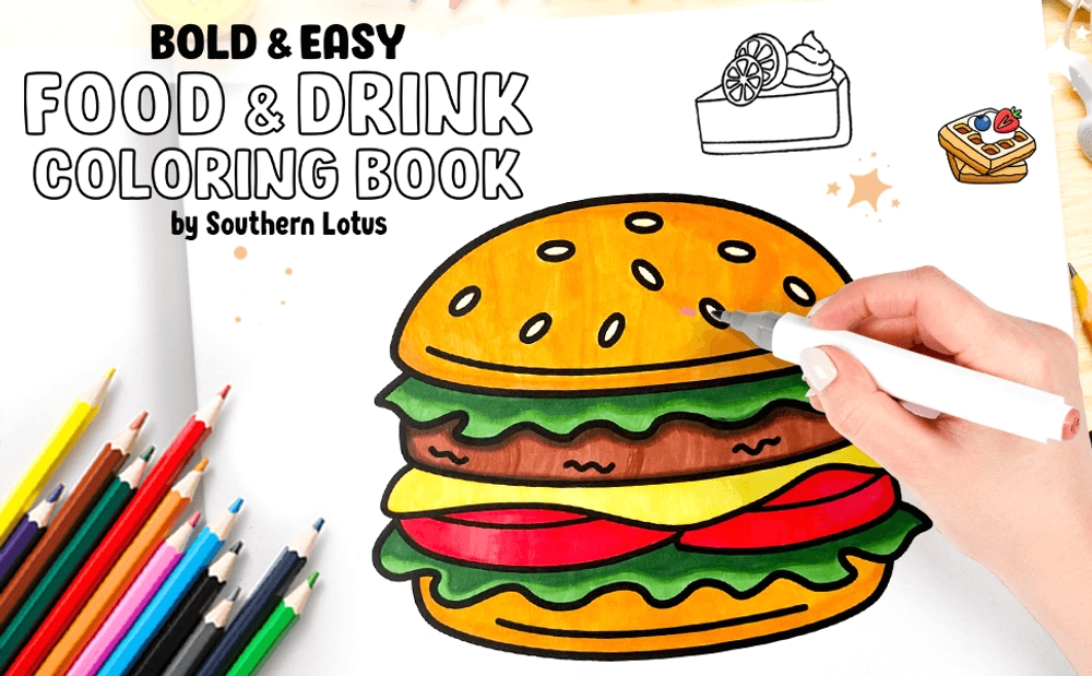 Food & Drink Coloring Book - content plus - 0