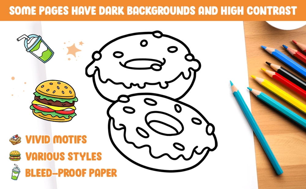 Food & Drink Coloring Book - content plus - 1