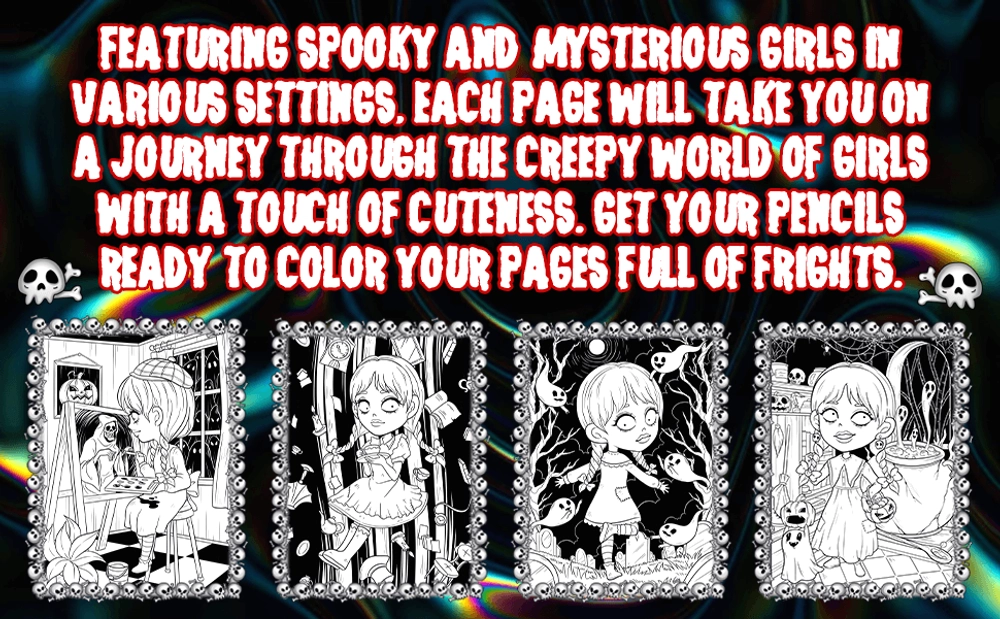 Creepy Girl Coloring Book - content plus - 2