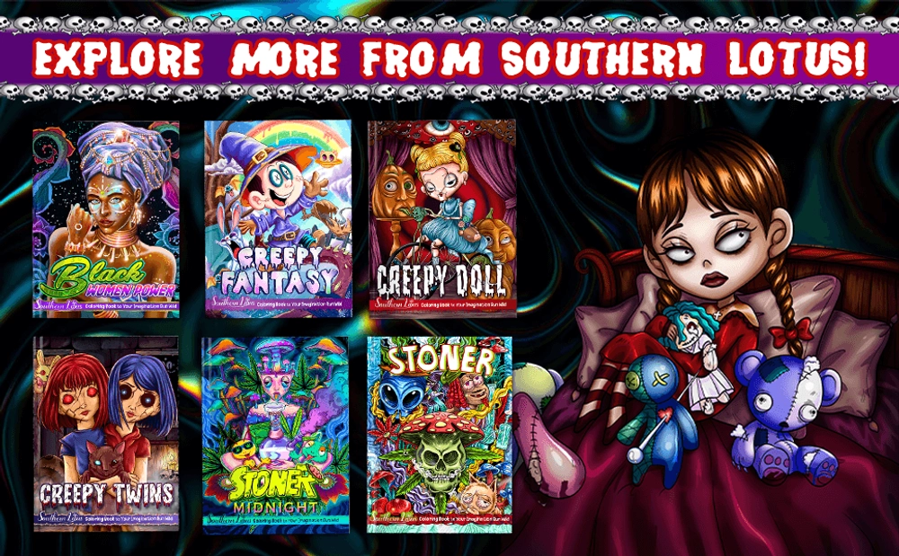 Creepy Girl Coloring Book - content plus - 3