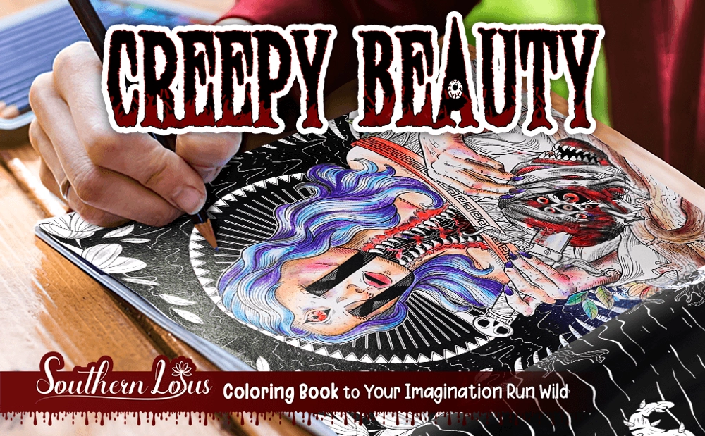 Creepy Beauty Coloring Book - content plus - 0