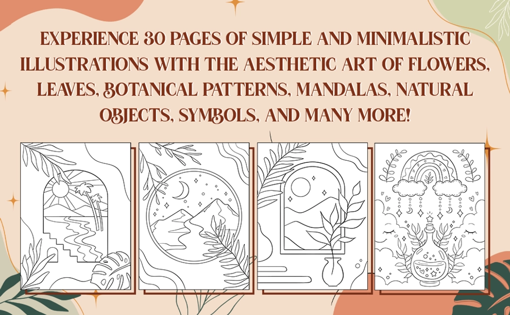 Minimalist Art Coloring Book - content plus - 2
