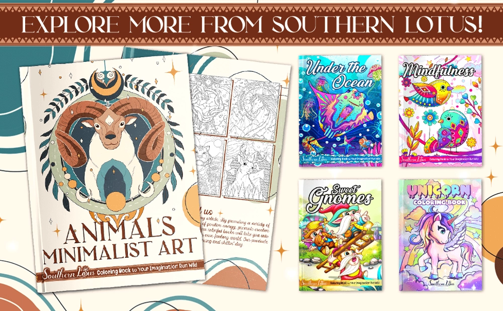 Animals Minimalist Art Coloring Book - content plus - 3