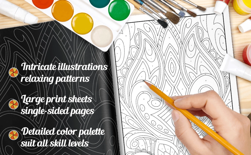 Color By Number Simple Patterns Coloring Book - content plus - 1