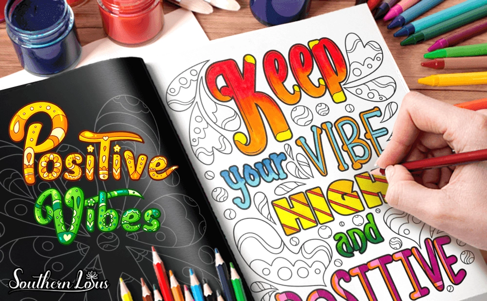 Positive Vibes Coloring Book - content plus - 0