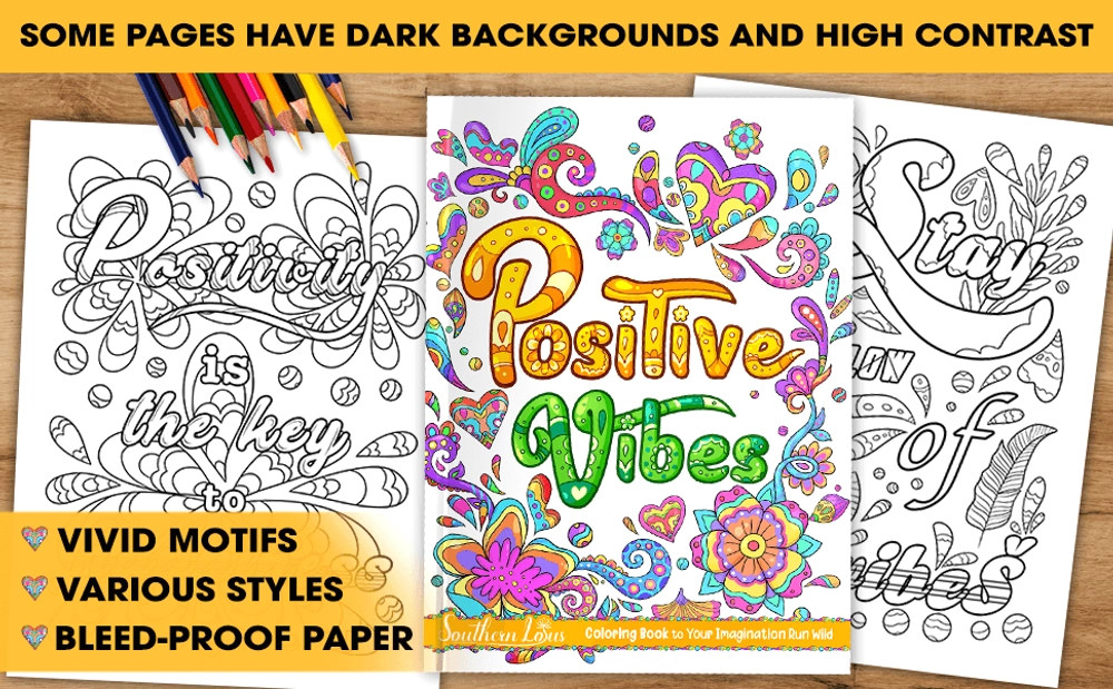 Positive Vibes Coloring Book - content plus - 1