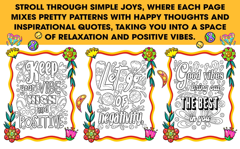 Positive Vibes Coloring Book - content plus - 2