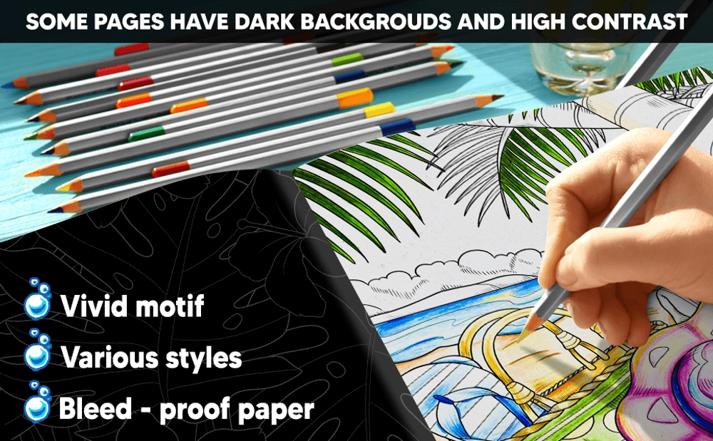 Tropical Scenes Coloring Book - content plus - 1
